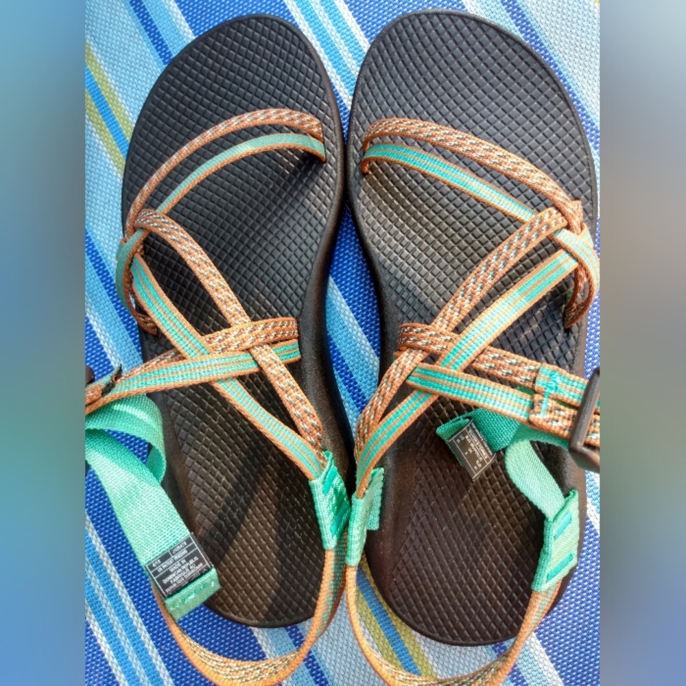 Chaco ZX/1 Classic Sandals 41 10 Turquoise Chacos Adobe Clan Zx1 Water Hiking